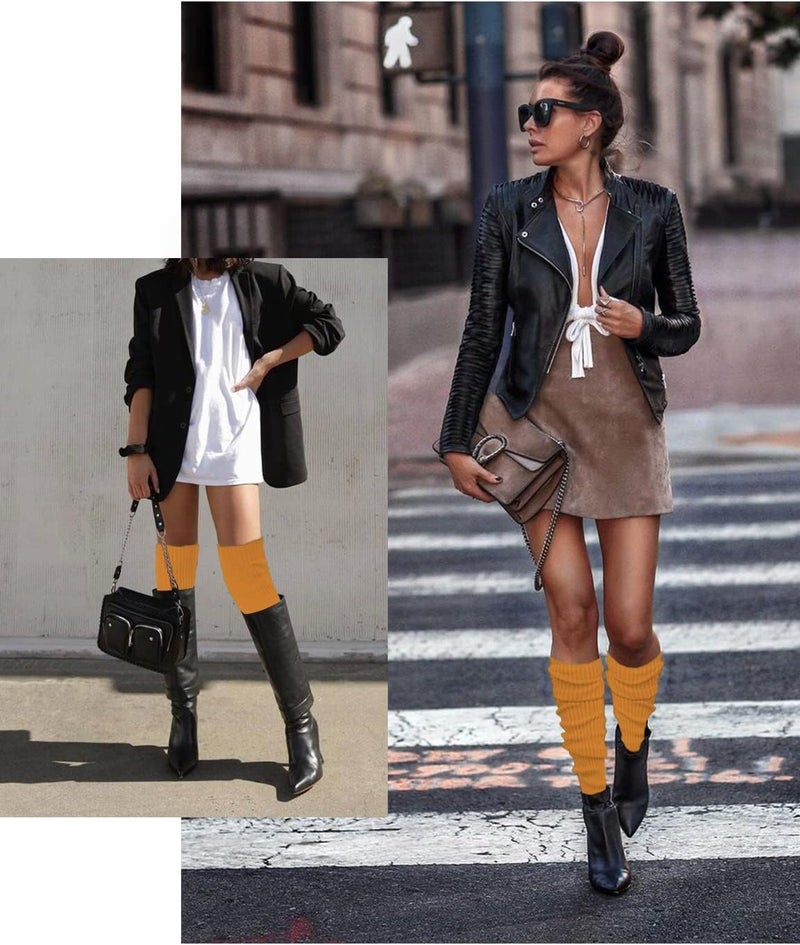 v28 Women’s Neon Knit Leg Warmer for 80s Party Dance Sports Yoga - Image 5
